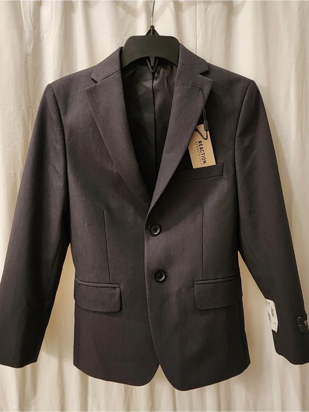 NWT Kenneth Cole Reaction Boys Baba Charcoal Grey Classic‎ Suit Jacket Wedding